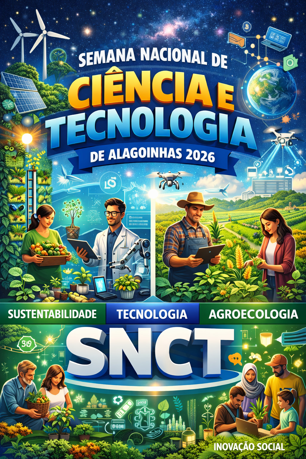 SNCT Alagoinhas aposta em programação noturna com ciência, inovação e empreendedorismo